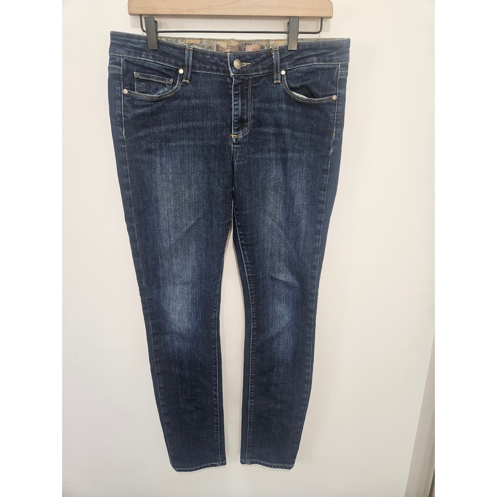 Paige Skyline Skinny Jeans Dark Wash Indigo Blue Denim 31